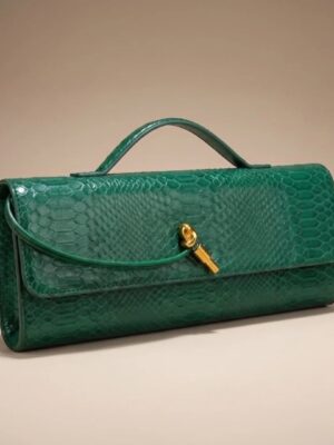 Python-Embossed Clutch