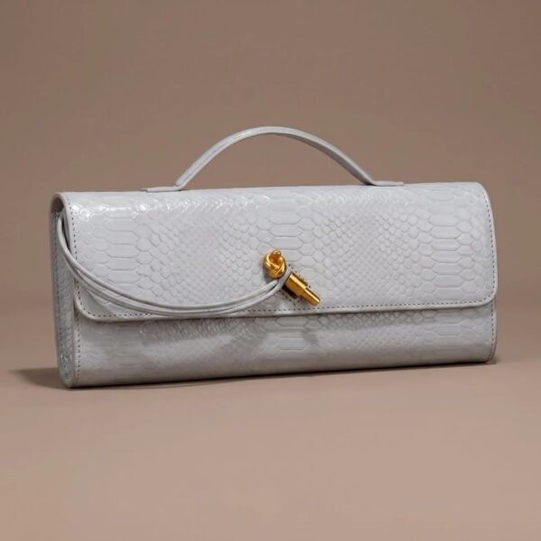 Python-Embossed Clutch
