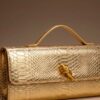 Python-Embossed Clutch