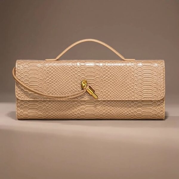 Python-Embossed Clutch