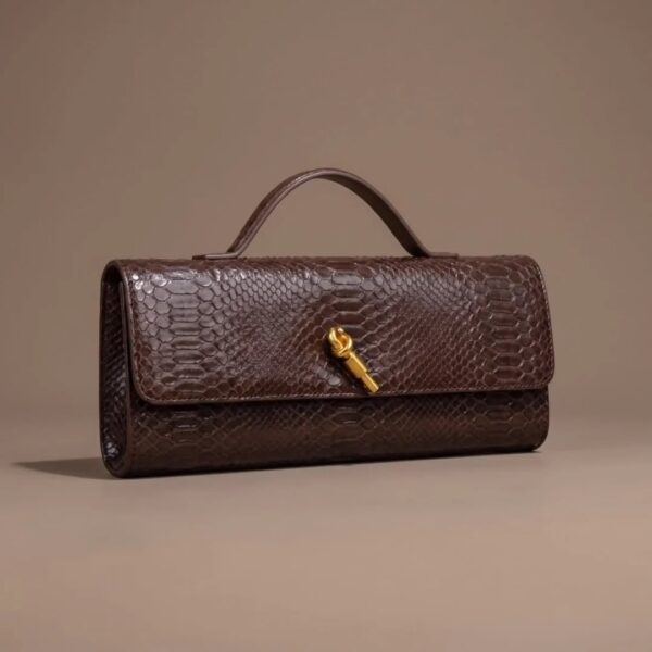Python-Embossed Clutch